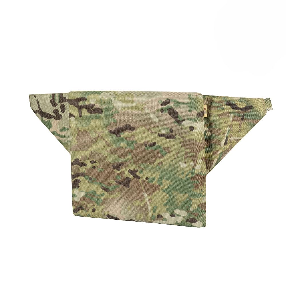 M-Tac Sitzmatte mit Gurt 24x36 cm – Isolierende Outdoor-Sitzunterlage aus Cordura 1000D mit 35 mm Polsterung, Befestigung am Gürtel mit Fastex-Schnalle – ideal für Wandern, Multicam