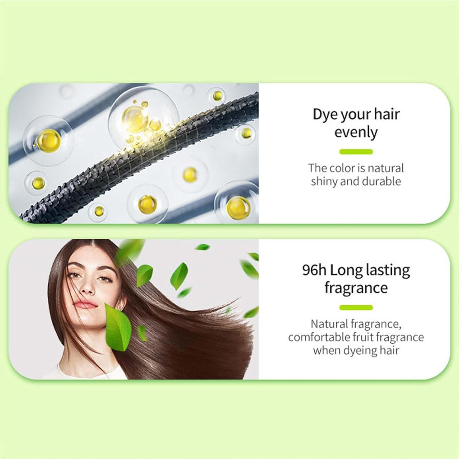 Crema per tinte per capelli di mela naturale, crema per estrarre tinture per capelli neri mele, peli grigi che coprono creme coloranti, consistenza di lunga durata e nutriente (Natural Black)