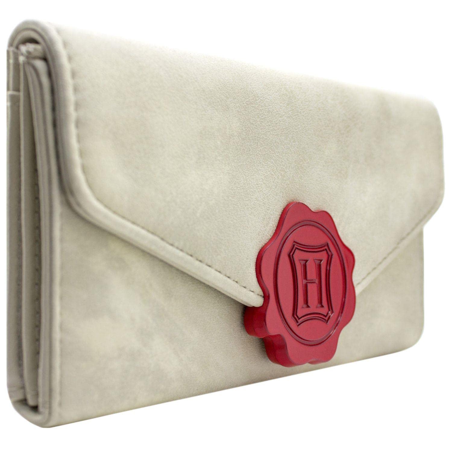 Dobby H.P. Hogwarts Sorcellerie et Magie Lettre Porte-Monnaie/Portefeuille Tri-Fold avec Poche à Monnaie & Porte-Cartes, Blanc Cassé