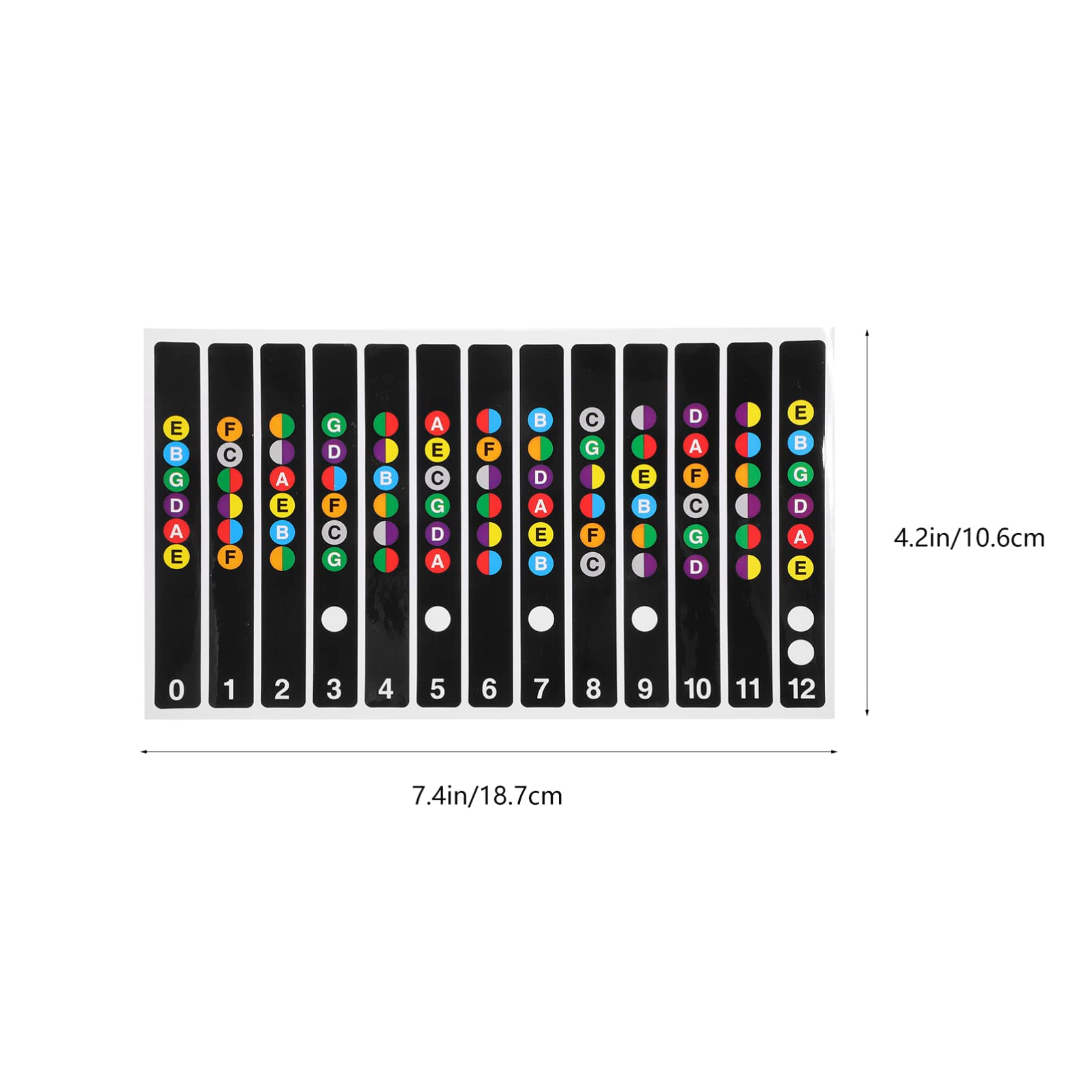 BESTonZON 50 Pcs Chitarra Bilance Adesivo Chitarra Pratica Adesivo Tastiera Della Chitarra Note Di Chitarra Adesivi Fret Guida Etichetta Nota Decalcomanie Tastiera Etichette Adesivo