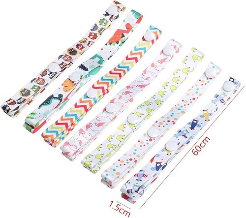 Miniatura 8 de Paquete de 3 portavasos, correa de sujeción para correa de juguete antilanzamiento, correa de seguridad para cochecito de bebé, silla alta,