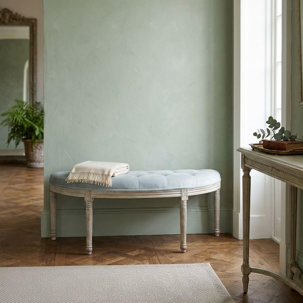 milani home Panca Vintage in Velluto di Design Moderno Vintage cm 125x45x48 h