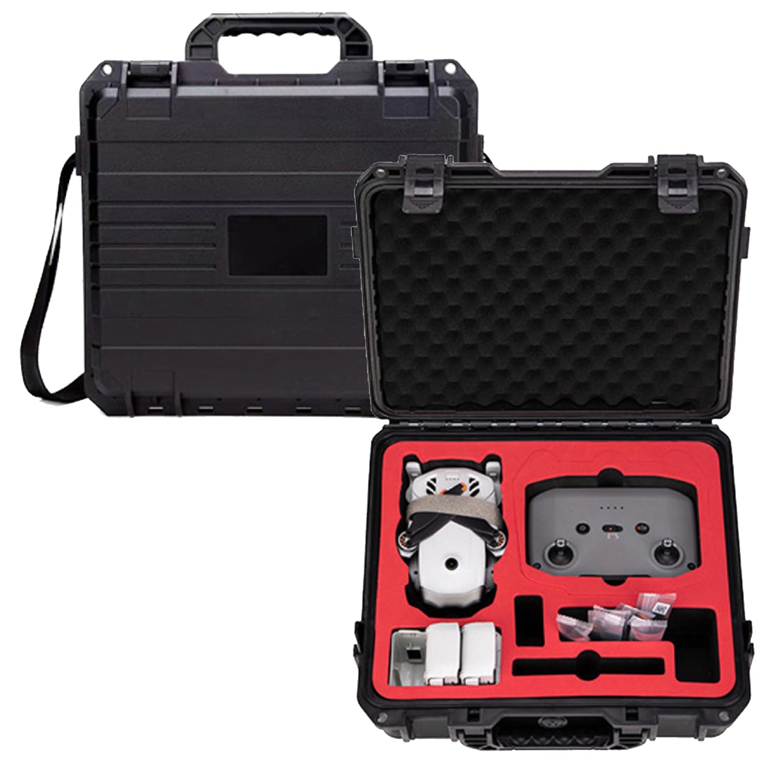 Funda rígida impermeable para DJI Lito1/X1, carcasa de ABS a prueba de golpes para control RC N3 o RC 2, asas portátiles para caja de viaje al aire libre con correa para el hombro