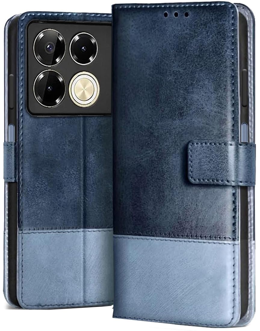 SHINESTAR Ultimate Dual Shade Leather Finish Flip Back Cover for Infinix Note 40 Pro 5G | Inside TPU & Inbuilt Stand | Wallet Style Back Cover for Infinix Note 40 Pro 5G Flip Cover | - Ice Blue (B0D31VDYPF) Amazon Price History, Amazon Price Tracker