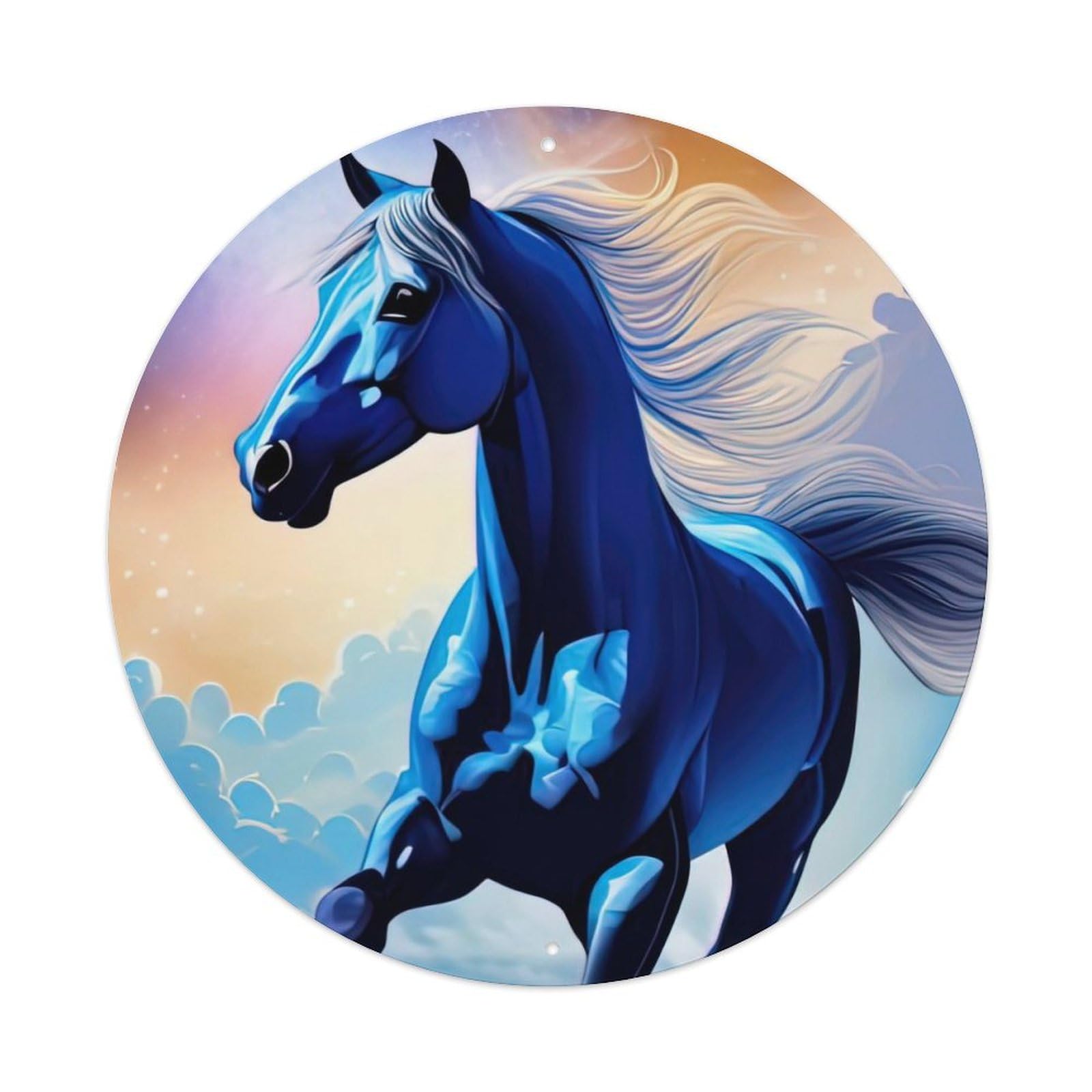 Animal Horses on The Clouds Metal Tin Sign