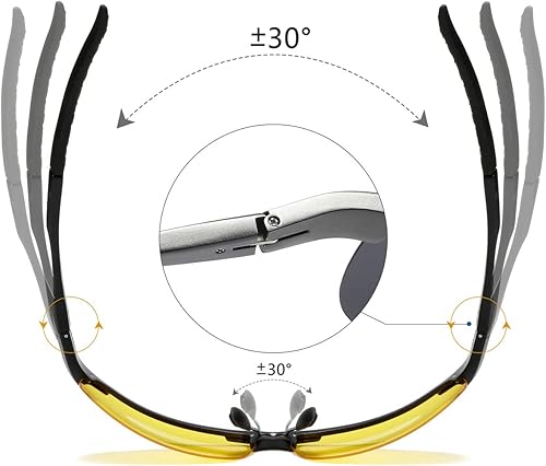 Miniatura 3 de aisswzber Gafas de sol polarizadas deportivas para hombre, marco de metal, protección UV, 8177