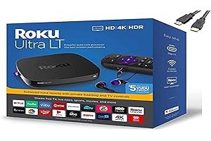 Roku Ultra LT Streaming Media Player 4K/HD/HDR with Fast & Reliable Ethernet...