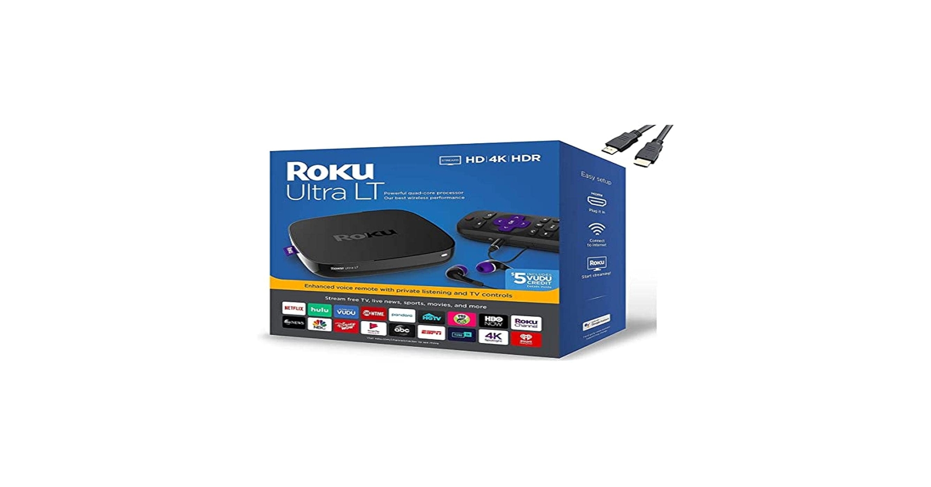 Amazon.com: Roku Ultra LT Streaming Media Player 4K/HD/HDR w