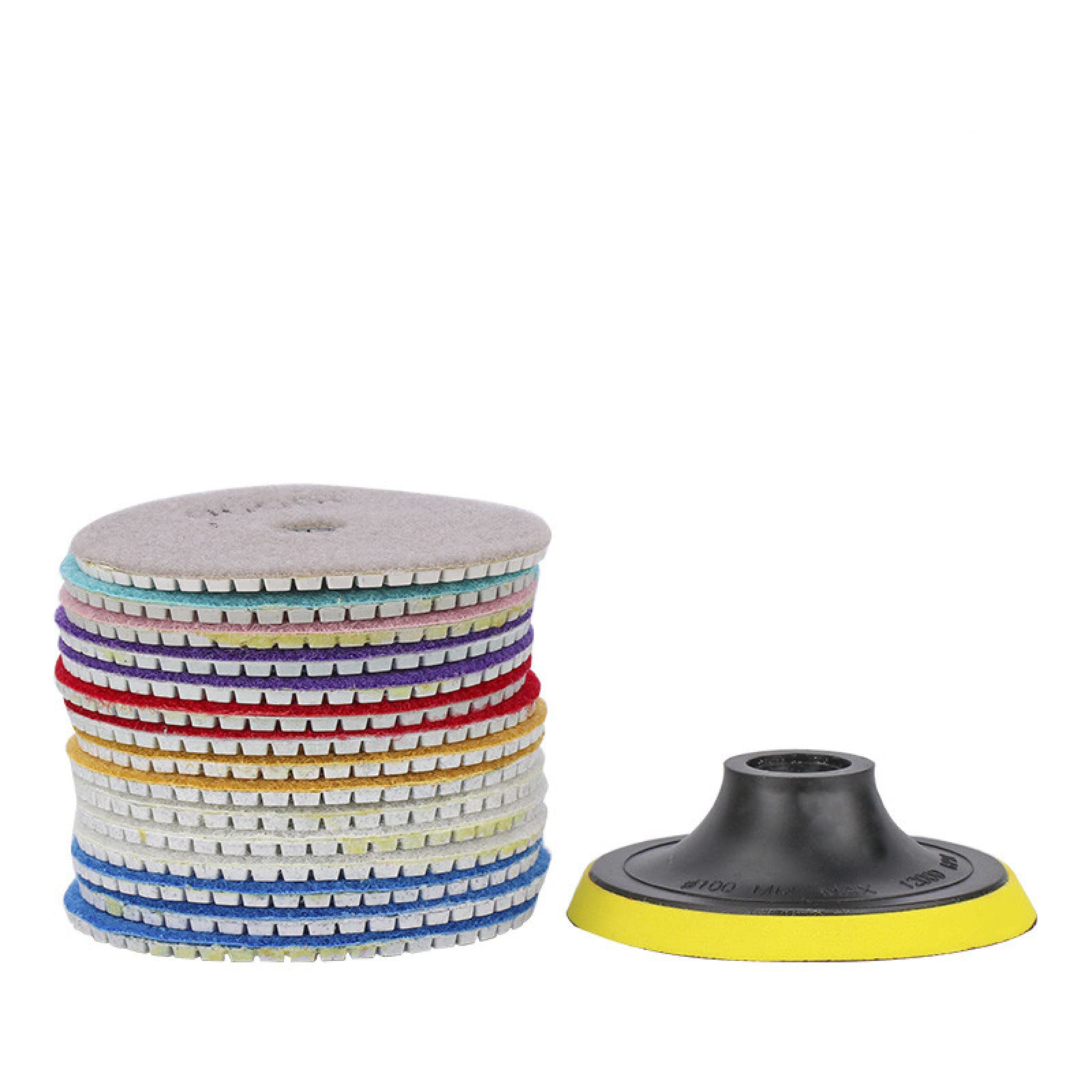 Almohadillas pulidoras de diamante, Kit de 16 almohadillas for pulir diamantes, almohadilla for pulir agua de 4 pulgadas for discos de pulido de diamantes, herramientas abrasivas