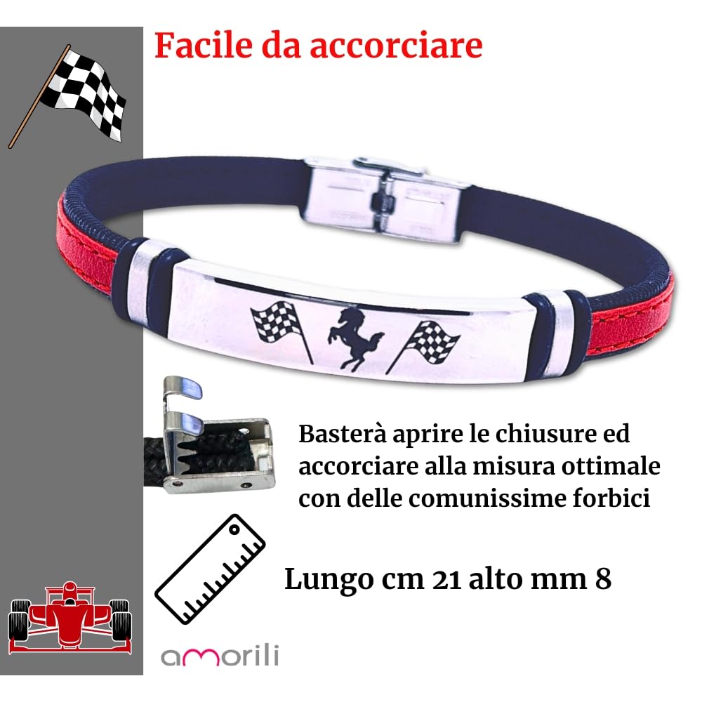 Bracciale con cavallino rampante uomo cavalluccio bcc3088
