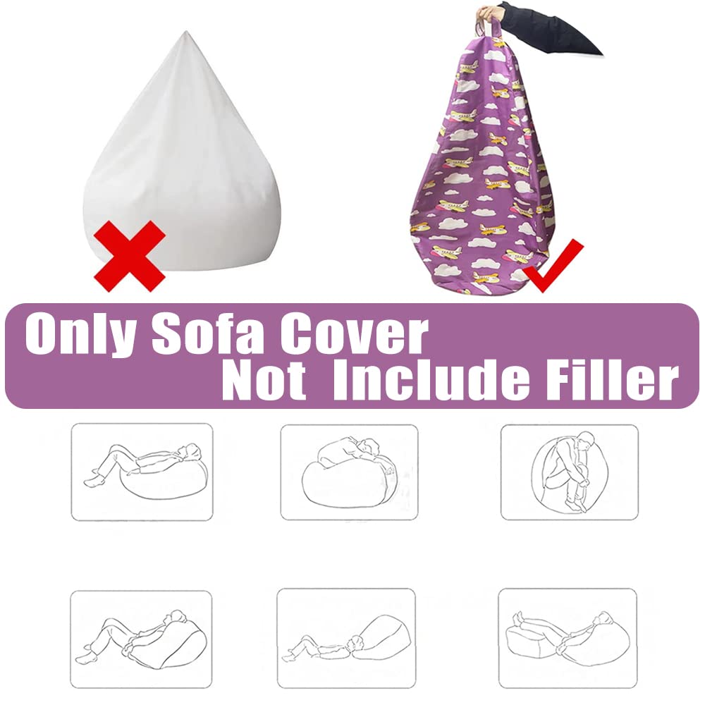 Fansu Máquina de Juego 3D Imprime Puff Con Asa, Bean Bag para Adultos y Niños, Sin Relleno, para Uso Interior y Exterior (100x120cm, Máquinas Juego Neón)