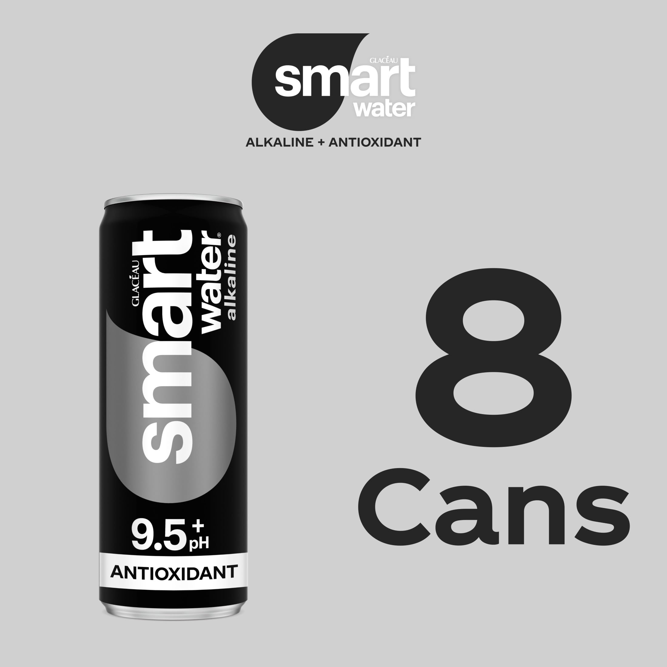 Smartwater Alkaline Antioxidant Aluminum Can 12oz 8pk — view 6