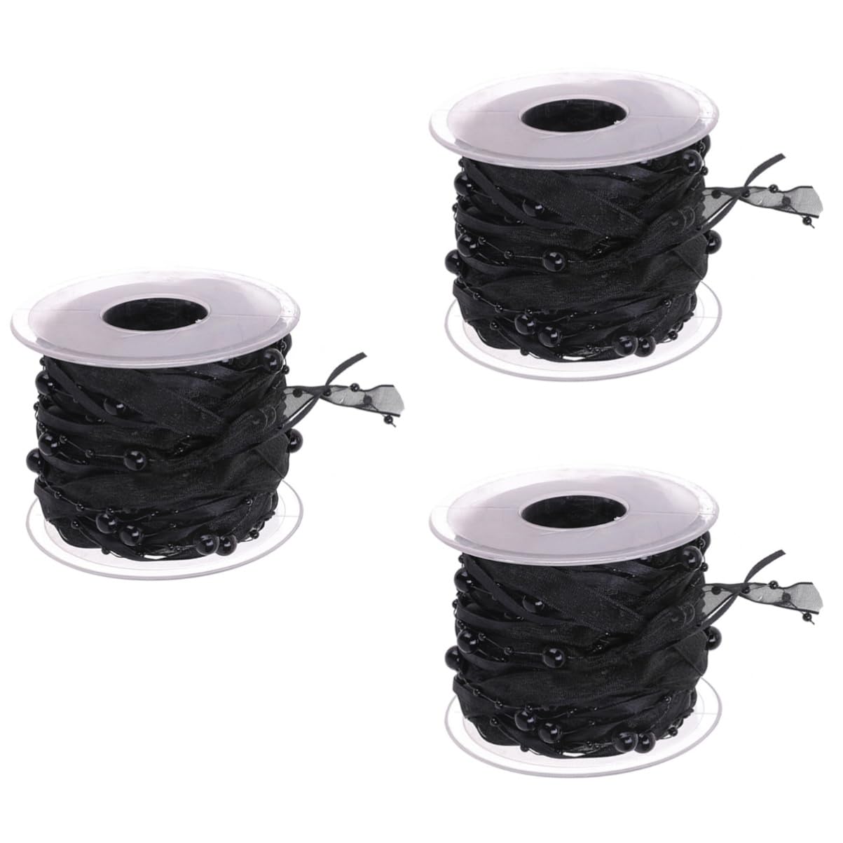 SHINEOFI Lot De 3 Rouleaux De Ruban Décoratif Perlé Tendance Pour Mariage Fêtes Et Projets Artisanaux