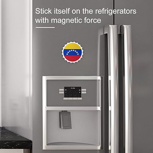 Miniatura 4 de Abrebotellas magnético con bandera de Venezuela, divertido abridor de cerveza para nevera