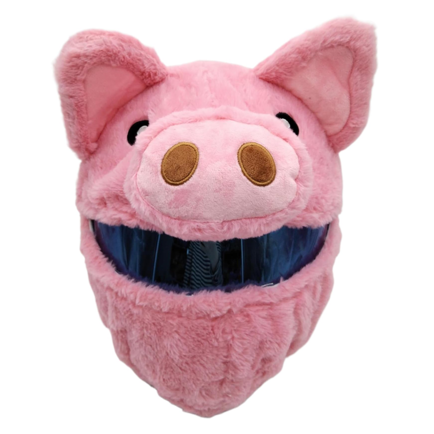 Motorcycle Helmet Covers, Halloween Faced Pig Plush Helmet Cover Motorcycle, Decorative Funny Cute Cartoon No Blocking Vision Cover for Riding, Parties, Only Car Seat Warmer