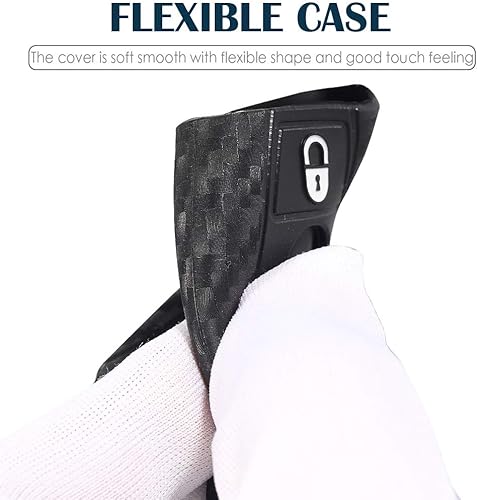 Miniatura 2 de Lcyam Funda para llavero con patrón de fibra de carbono para Mercedes Benz C E M S CLS CLK GLK GLC G Class CLA GLK350 GLA 250 C300 AMG 2019 GLC 300