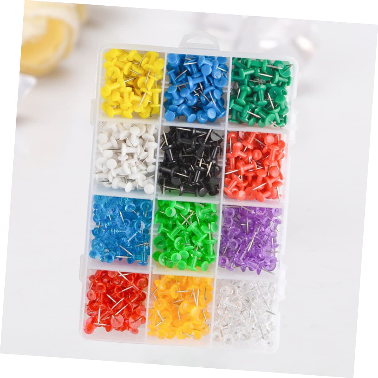 12piezas Chinchetas De Corcho Coloridas para y Tableros De Anuncios para y Escuela