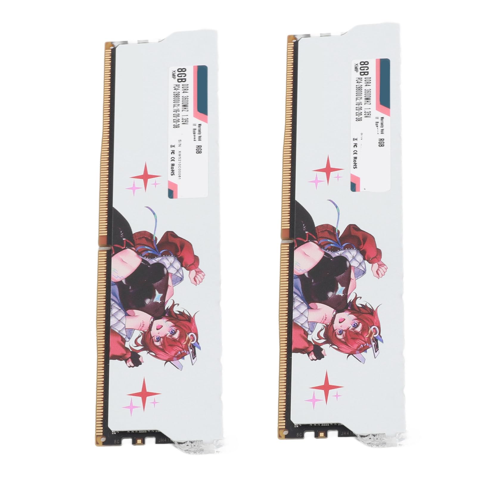 Generic Pamięć RAM DDR4, XMP2.0 Rozpraszanie Ciepła Stabilna wydajność Moduł Pamięci Stacjonarnej 3600 MHz Komputer do Gier (16 GB (2x8 GB))