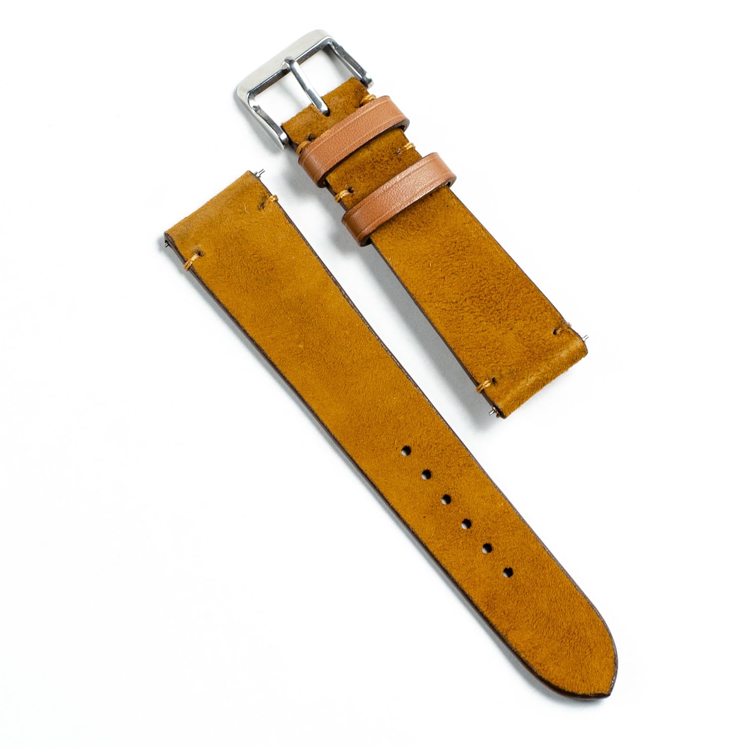 Bangtail Mustard Brown Supple Suede Leather Watch Strap (24mm) (B0CTC5Q8ZF) Amazon Price History, Amazon Price Tracker
