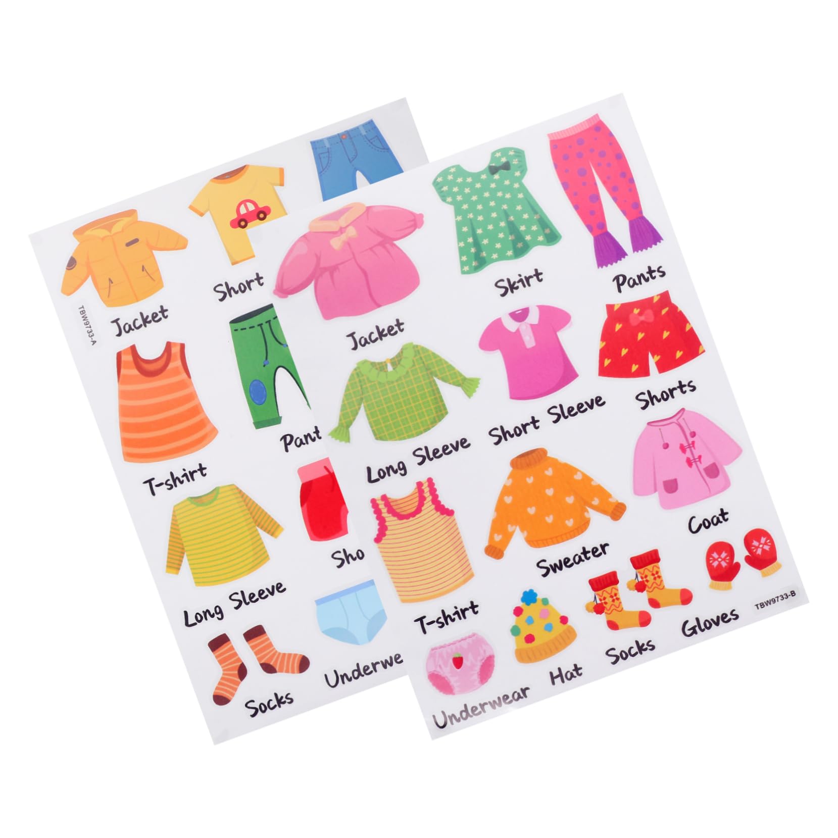 Stickers pour vêtements et organisation de garde-robe enfant amovibles en PVC