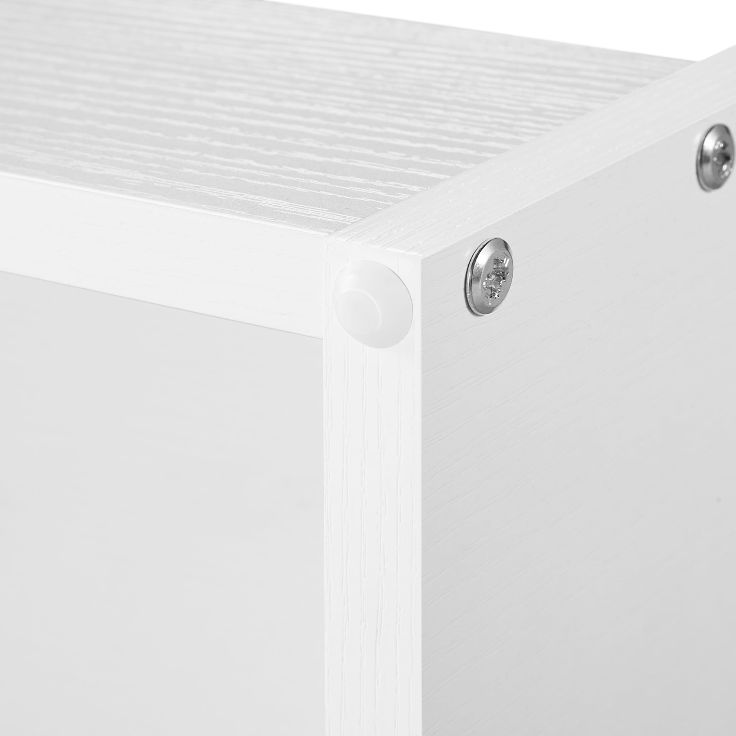 Yaheetech Escritorio con Cajón y Estante Ajustable, Mesa Ordenador con Bandeja para Teclado, Mesa de PC con Soporte de Monitor, para Estudio Dormitorio Oficina, Blanco