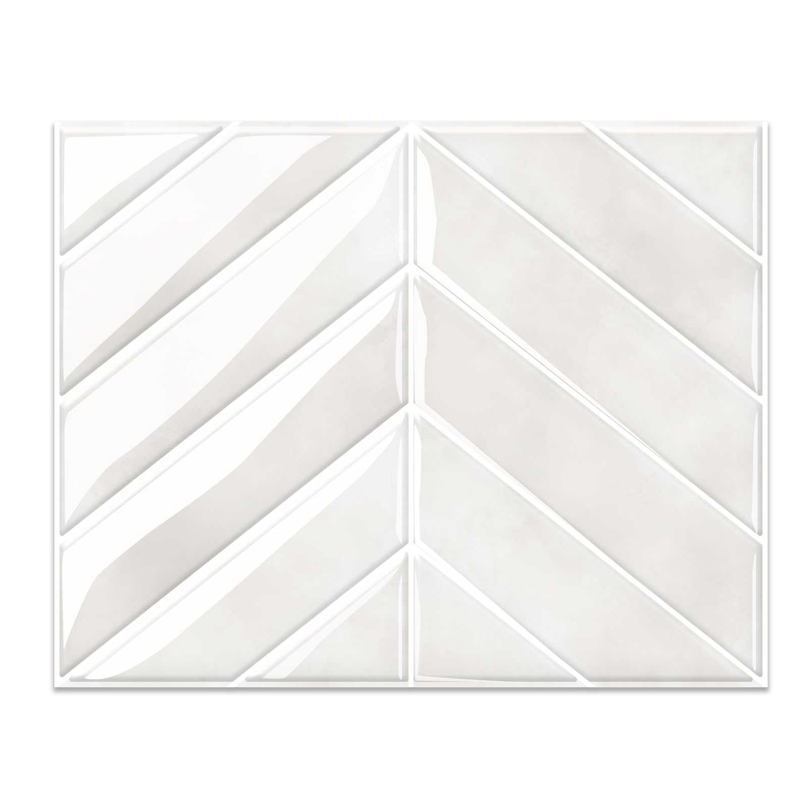 Alwayspon Adhesivos de pared de vinilo 3D, 23 x 29 cm x 10 unidades, color crema, patrón de espiga, autoadhesivo, impermeable, protección contra salpicaduras, adhesivos para cocina, baño, pared