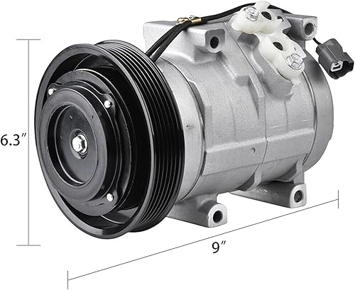 Miniatura 7 de Compresor de aire acondicionado con embrague para Honda Odyssey Pilot 2005-2007 y Acura MDX 2003-2006 CO 10736C, AC Aire acondicionado Compresor