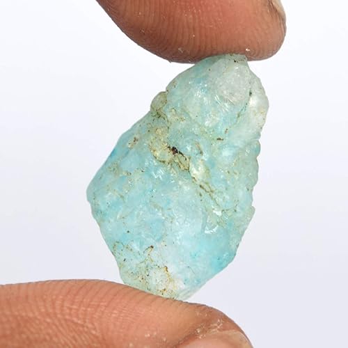 Miniatura 3 de GEMHUB Trozos de aguamarina azul cielo crudo raro, 14.50 quilates, sin cortar, aguamarina en bruto natural, cristal curativo, Gema, Brasil -
