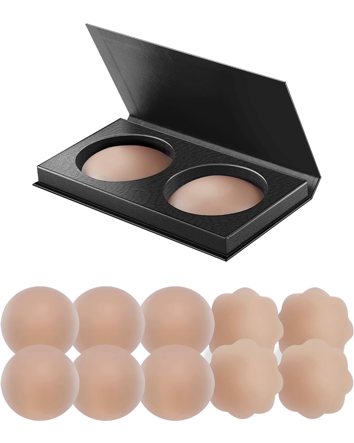 VOCH GALA 5 Pairs Nipple Cover for Women Reusable, Adhesive Silicone Nipple Pasties, Sticky Bra Pasties Petals