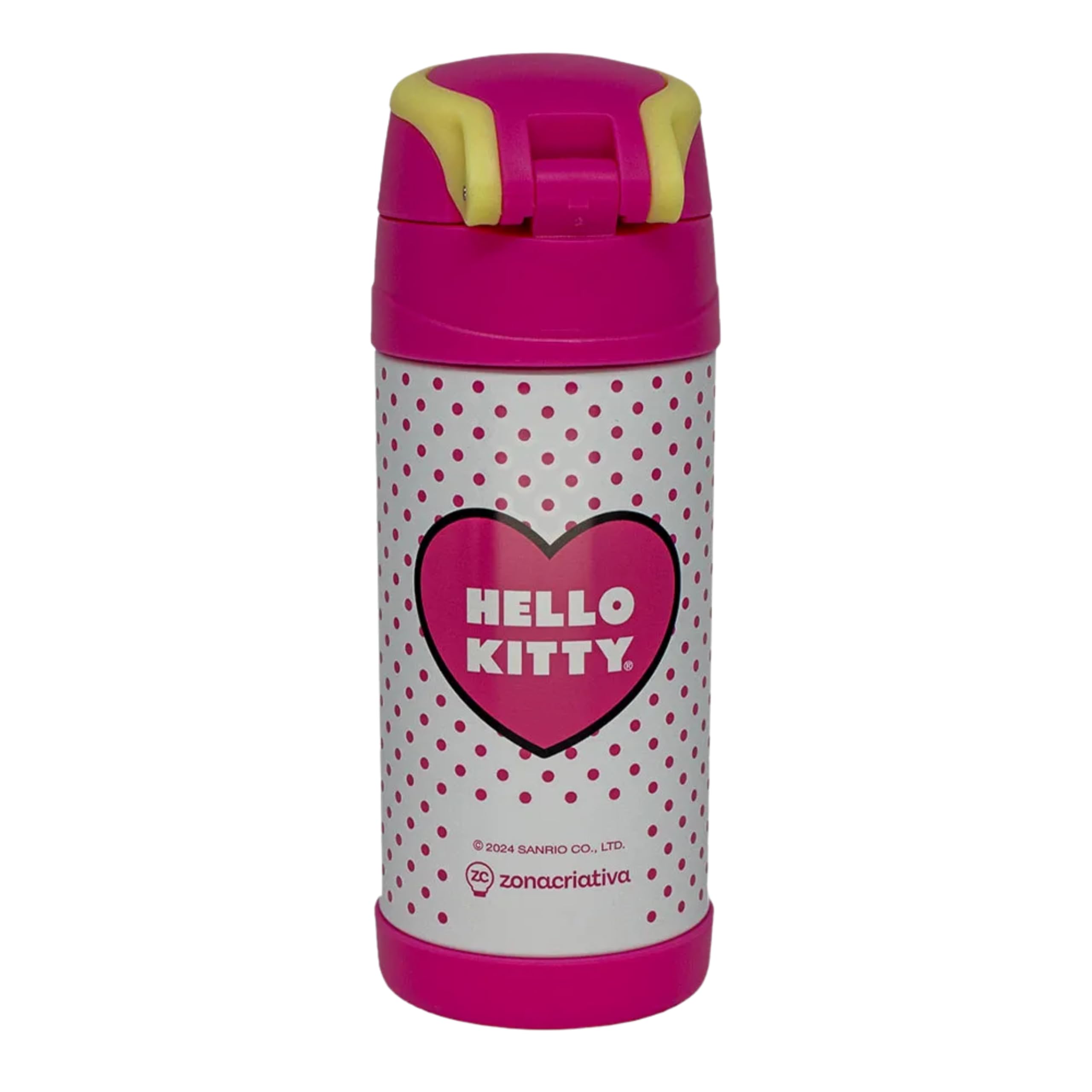 Zonacriativa – Garrafa Térmica Top Handle Hello Kitty 350ml | Aço