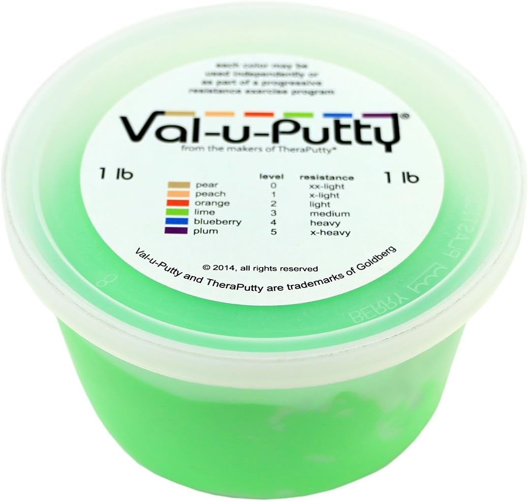Fabrication Enterprises 10-3943 Val-U-Putty Exercise Putty, Lime(Medium), 1 lb.