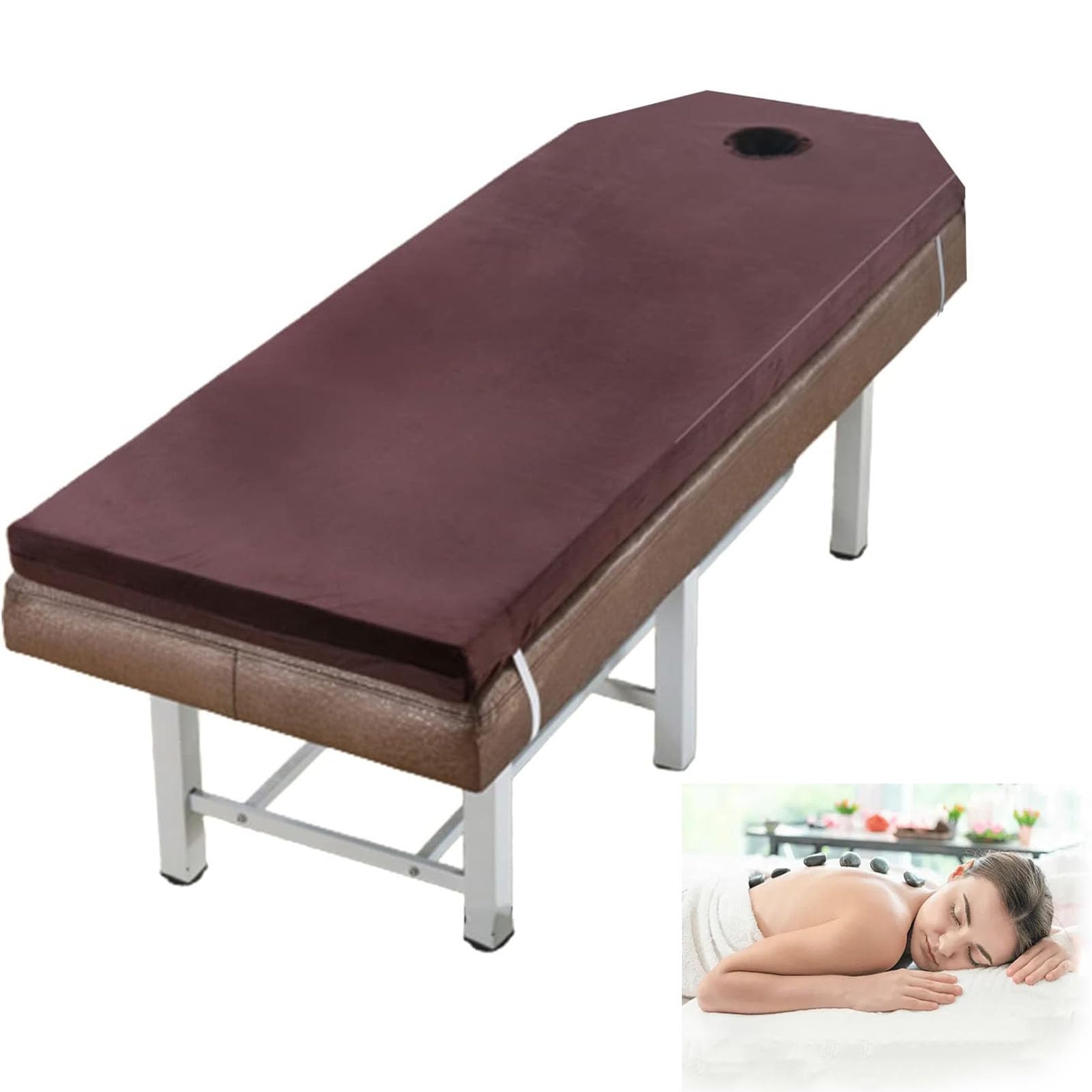 Surmatelas De Canapé Beauté Matelas Pour Table De Massage De La Tête (lit Non Inclus) Surmatelas En Mousse à Mémoire De Forme Pour Lit Spa Avec Des élastiques Antidérapant 6 Cm (Size:70x180cm,Color:F