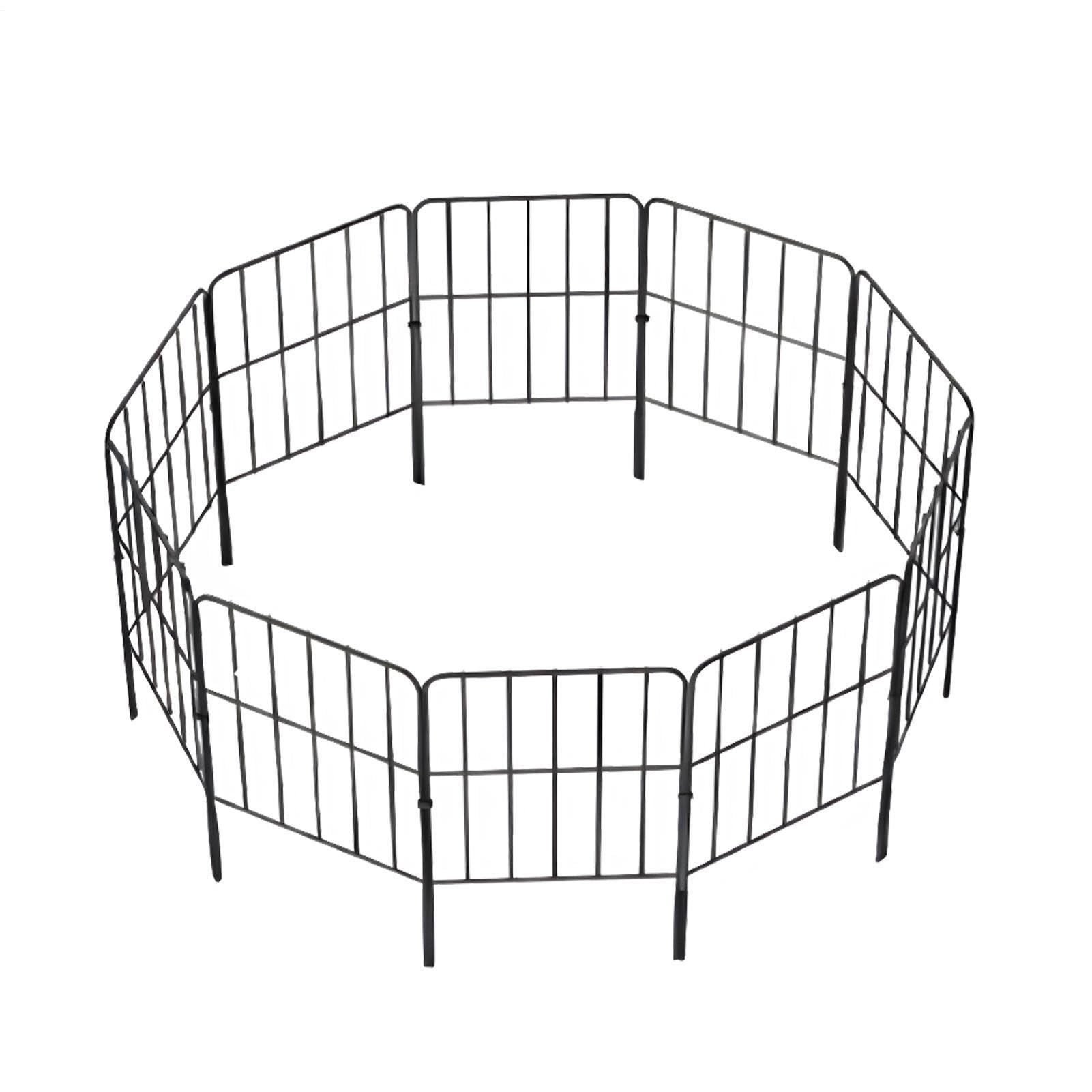 Recinzioni decorative in metallo, 10 pezzi, barriera per animali | Delimitazione per recinzione da giardino, balcone, cortile, terrazza, cane, piante, fiori, coperta per esterni