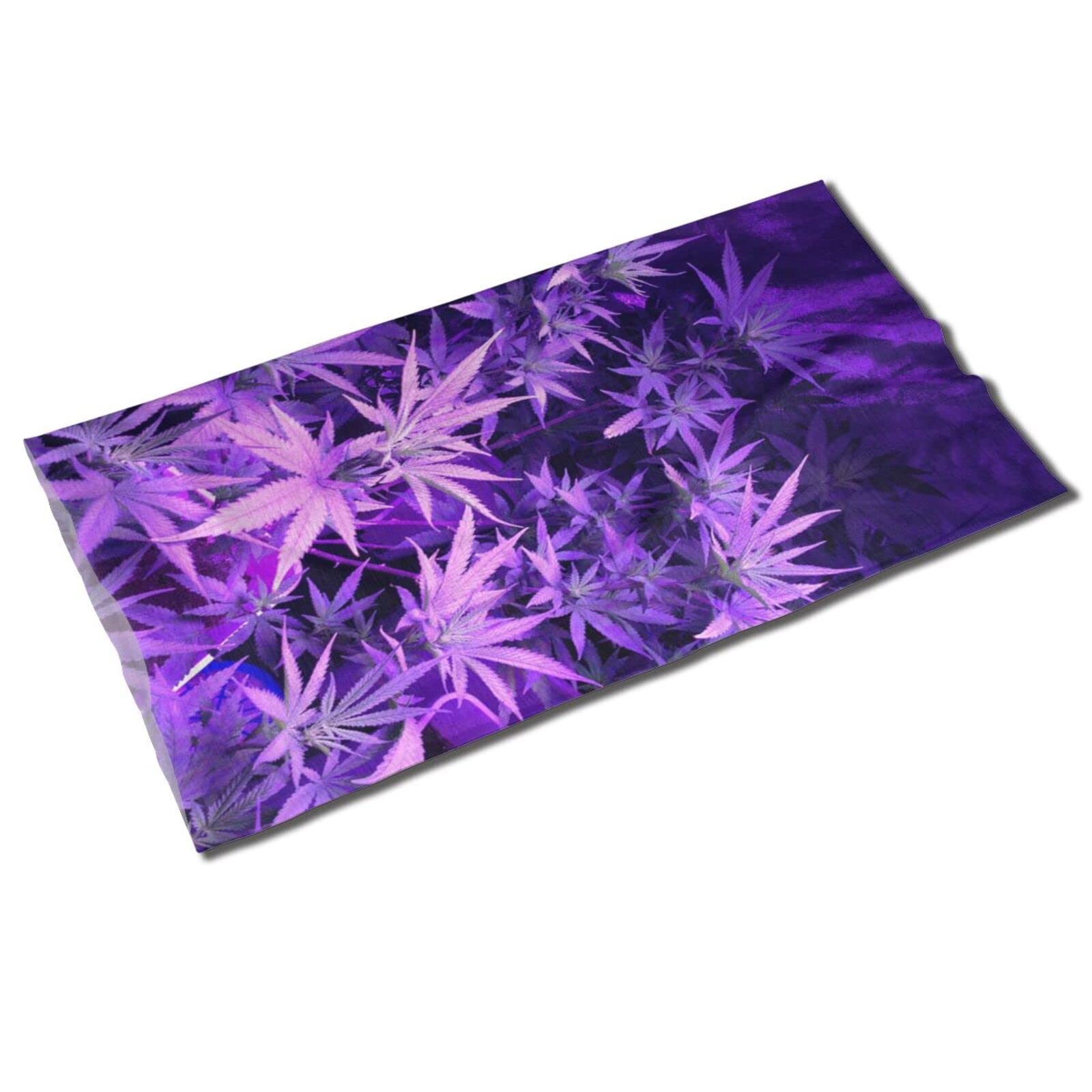 SEAEAGLE Purple Weed Marijuana Leaf Multi-Functional Headband Face Mask Sports Bandana Cycling Scarf Neck Headwear