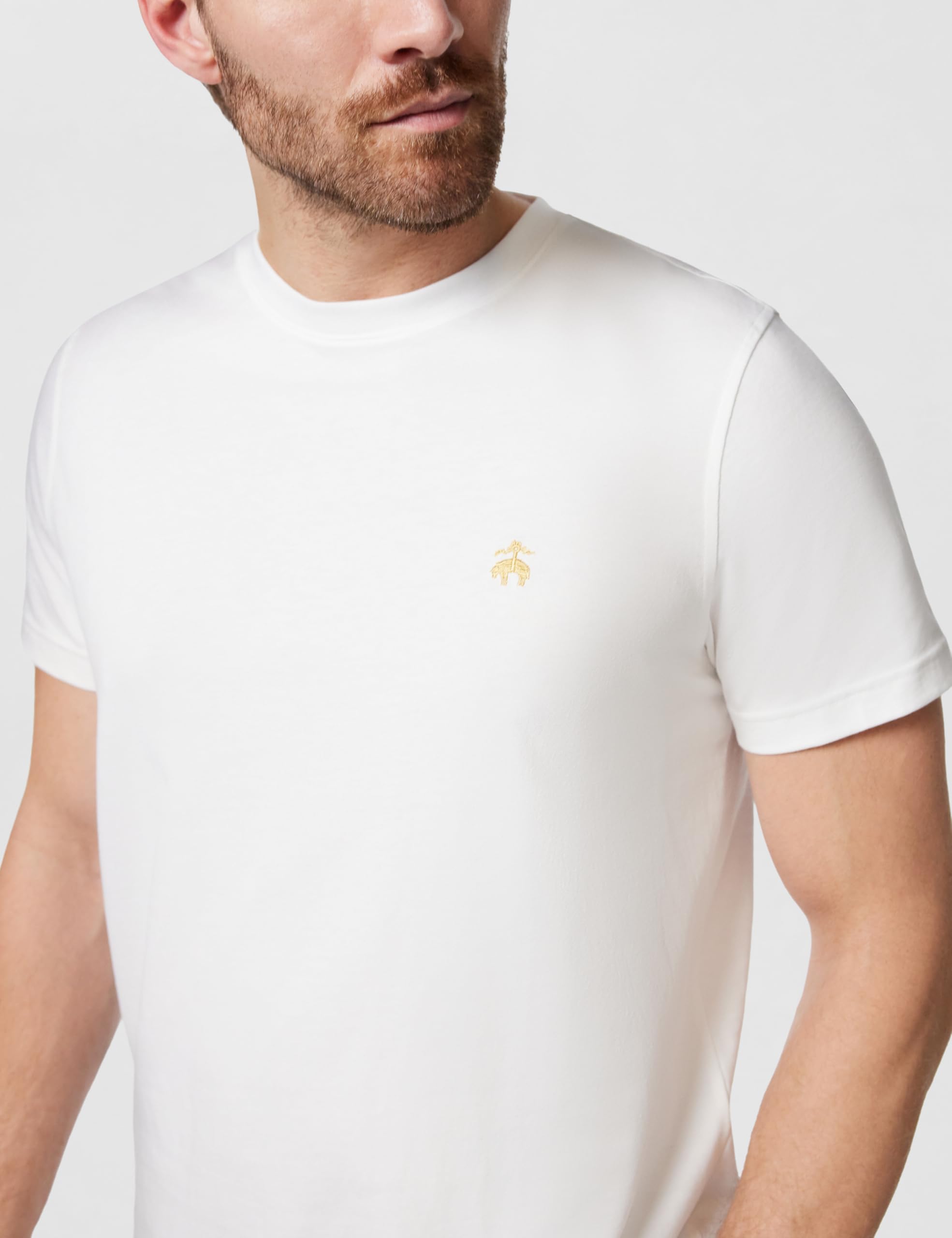 Brooks Brothers Supima T-Shirt À Manches Courtes et Col Rond en Coton avec Logo Homme