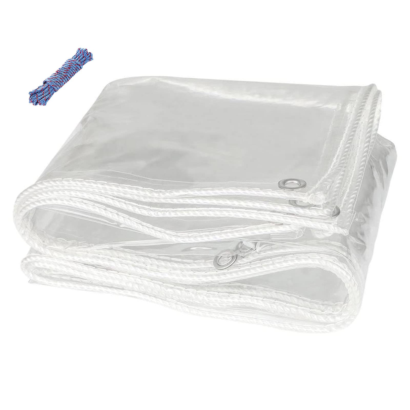 Lonas de PVC transparente de alta resistencia con ojales para techo