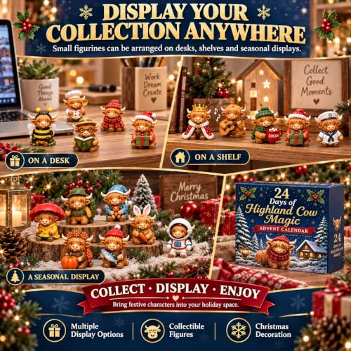 24 Days of 3D Highland Cow Magic Advent Calendar 2026 Christmas - image 9