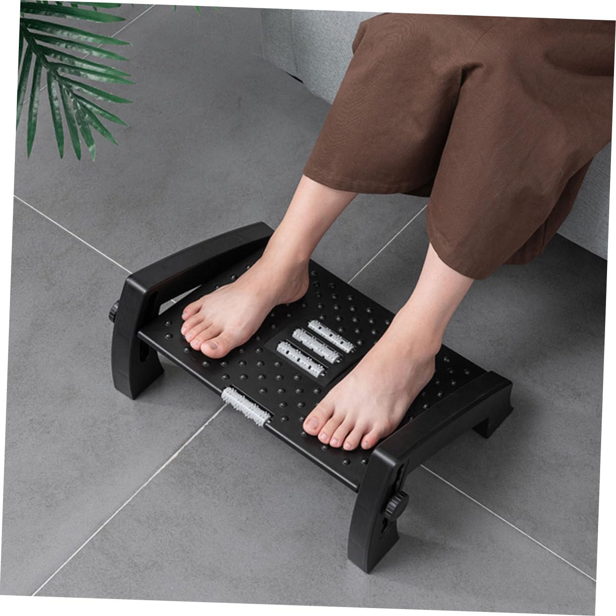 Healvian 1 pièce Pédicure Réglable Repose de Manucure Antidérapant avec Surface Massante pour Salon de Beauté et Usage Domestique