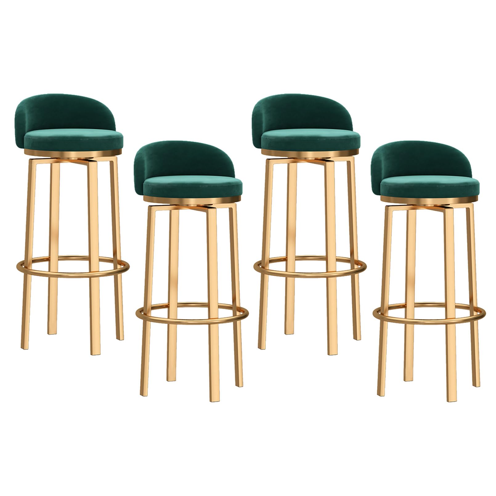 Amazon｜回転バースツール 4 個セット、ローバックとゴールデン