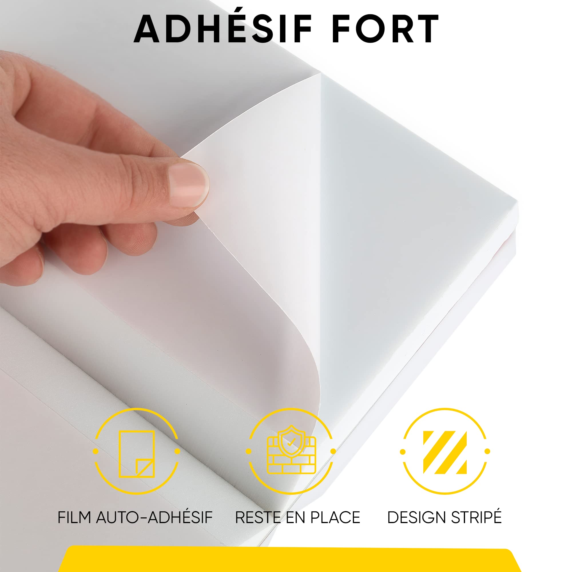 NURADA Mousse Protection Garage - Pack 4 - Protection Murale Garage. Protege Porte Voiture. Protections pour Portières Auto. pour Les colonnes. Facile Installer. 40x20x2cm (Jaune)