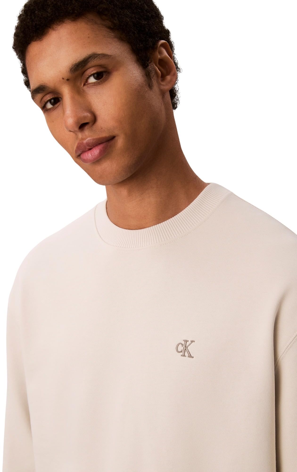Calvin Klein Herren Ls Eu 350terry Monogram Cn Swtsh Lv04rc296g Sweatshirts (1er Pack)