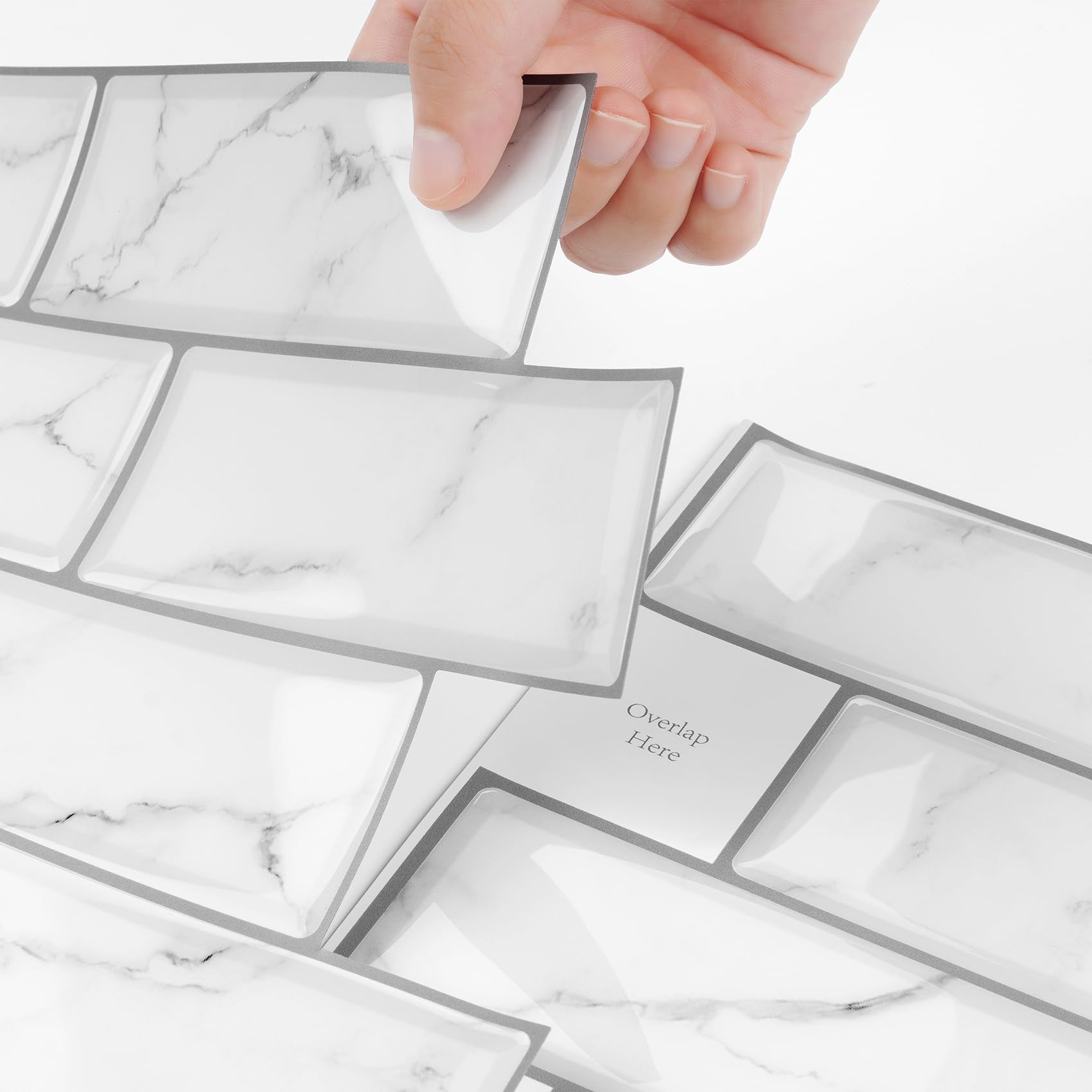 Livelynine Azulejos Adhesivos Baño Pared 30X30CM Losetas Vinilo para Paredes de Cocina 16 Losetas Impermeable Azulejos Adhesivos Pared 3D Pegatinas de Azulejo Gris Claro Azulejo Adhesivo Cocina