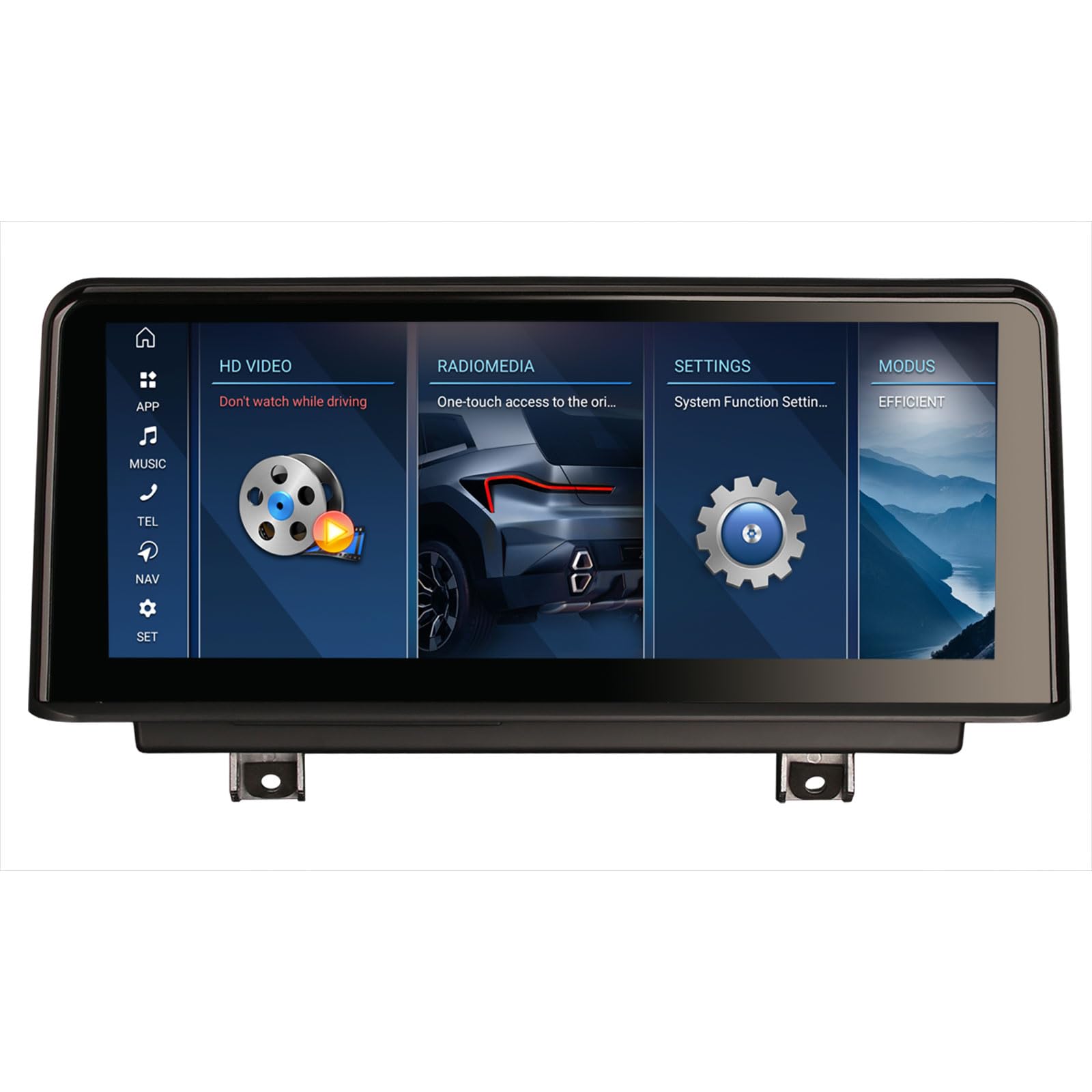Erisin 10,25" 8-núcleo 4GB+64GB Android 14 Radio Coche Bluetooth Navegación GPS para BMW Serie 3 F30 F31 F34 Serie 4 F32 F33 F36 M3 M4 NBT Sistema CarPlay Android Auto Dab+ DSP WiFi 4G Canbus USB
