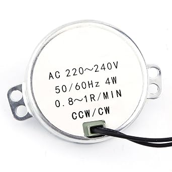 Synchron Motor 1Rpm, Microwave Motor, Synchronous Motor 1Pc 220-240V AC Geared Motor 4W CW/CCW Turntable Gear Box(#1)