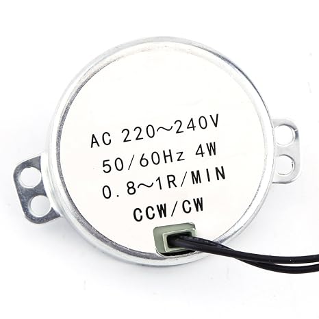 Synchron Motor 1Rpm, Microwave Motor, Synchronous Motor 1Pc 220-240V AC Geared Motor 4W CW/CCW Turntable Gear Box(#1)