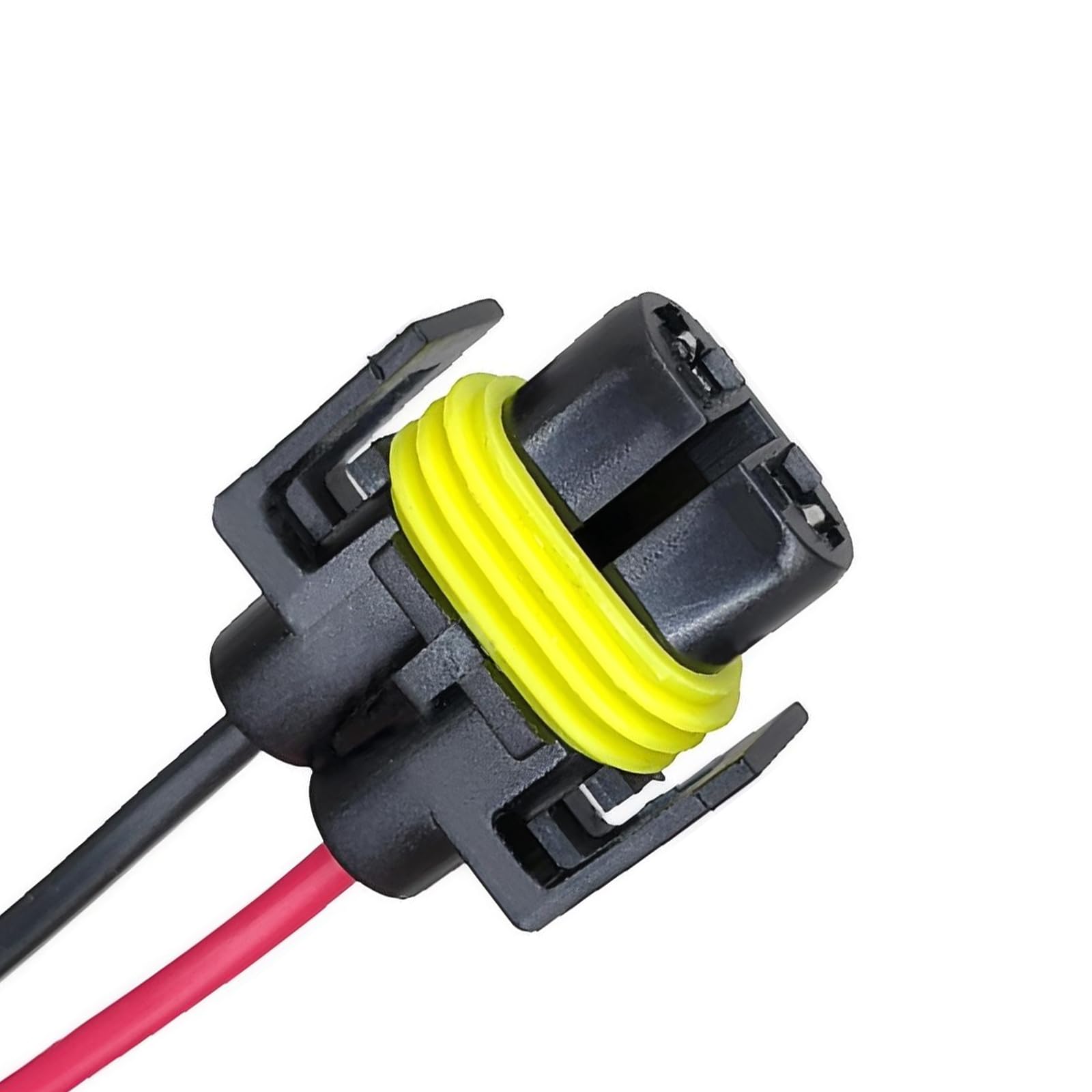 Pack-2 Car H11 Fog Light Wiring Harness Plug, Waterproof Pigtail Adapter Plug Replacement DJ7028Y-2.8-21, Plug and Play Connector, Universal for Cars Bulb Installation Assembly (Black)
