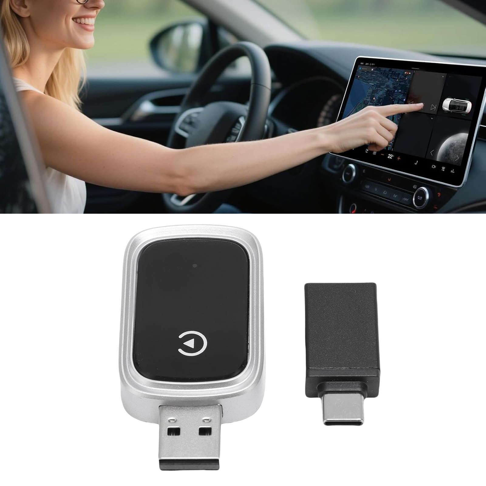 Adattatore Wireless, WiFi Bluetooth 5.0 da 5,8 GHz Funzionalità Complete, Controllo Stabile Plug Play Nessun Ritardo con