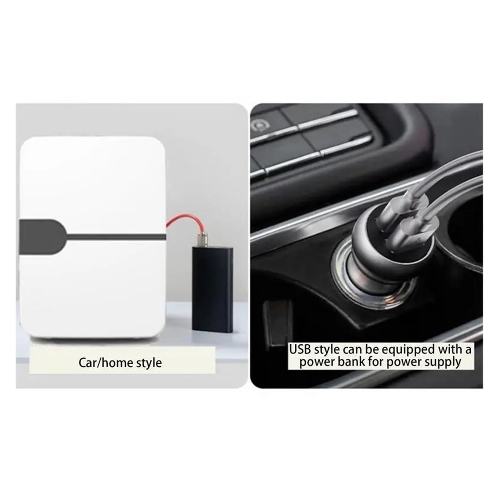 Refrigerador portátil for Coche de 6 litros con asa for el hogar, Ideal for el Cuidado de la Piel, Maquillaje, Bebidas y Almacenamiento de Alimentos Frescos.(White EU)