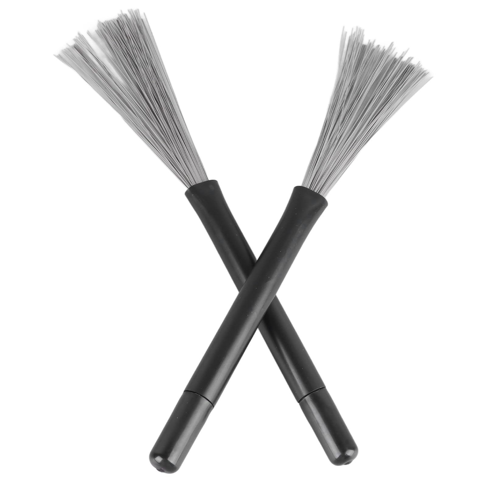 Wire Drum Brush Set, Comfortable Grip Multifunctional Telescopic Drum Sticks 2PCS for Percussion Instruments