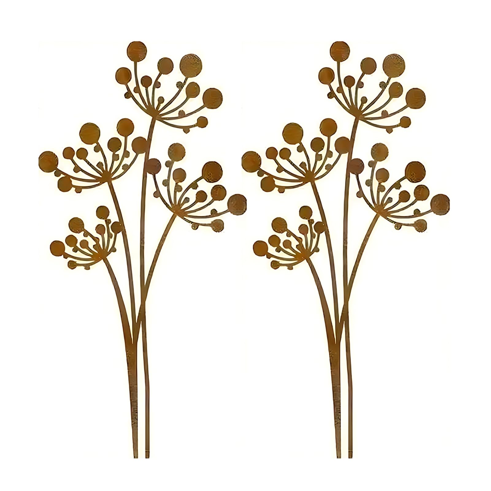 matumou 1/2Pcs Vintage Rusty Garden Stake, Decorative Metal Yard Art, Iron Flower Bed Sign for Outdoor Lawn Patio Pathway